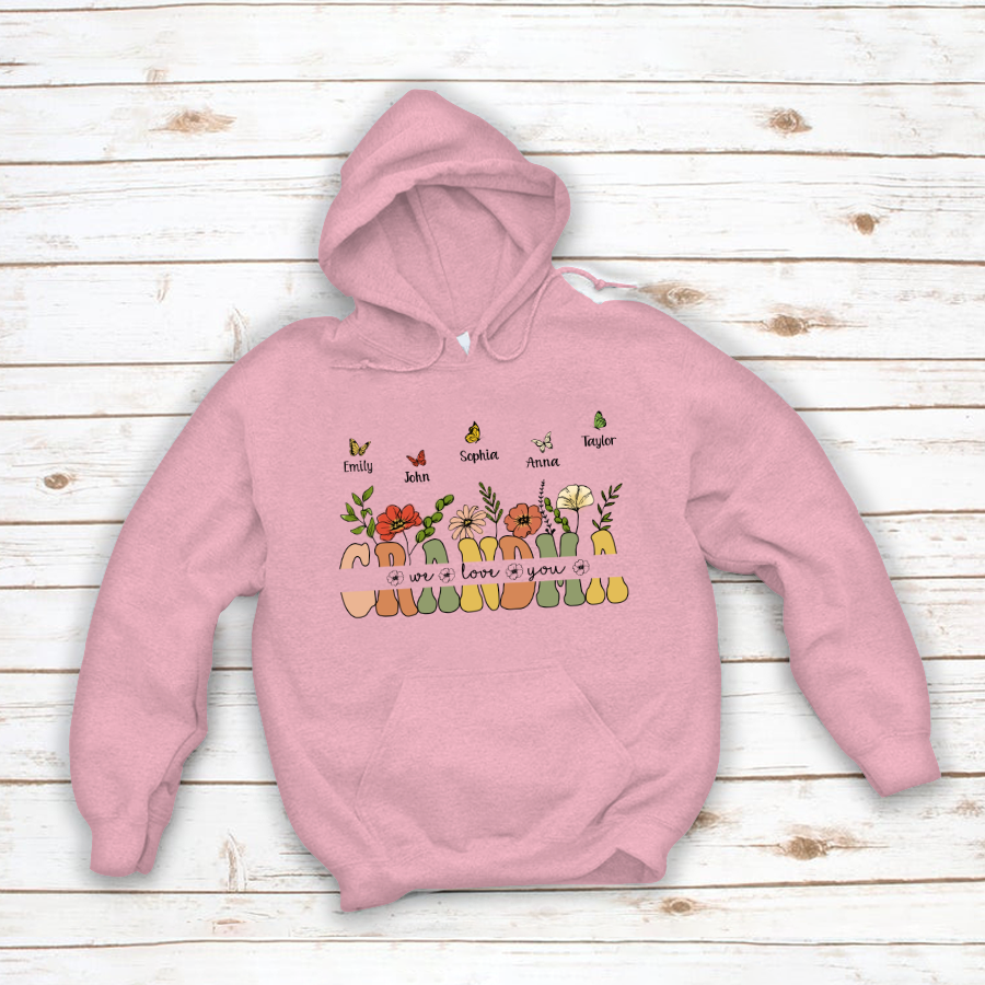 We Love You Grandma Flower CL01 Hoodie MI0601