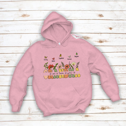 We Love You Grandma Flower CL01 Hoodie MI0601