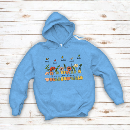 We Love You Grandma Flower CL01 Hoodie MI0601