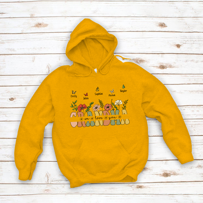 We Love You Grandma Flower CL01 Hoodie MI0601