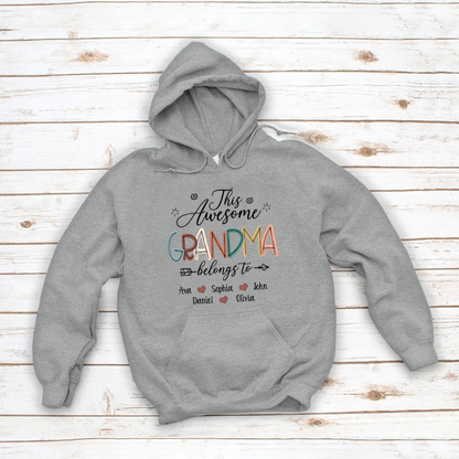 This Awesome Grandma Belong To GrandKids Hoodie MI0699