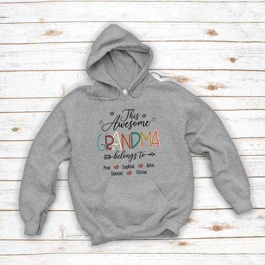 This Awesome Grandma Belong To GrandKids Hoodie MI0699