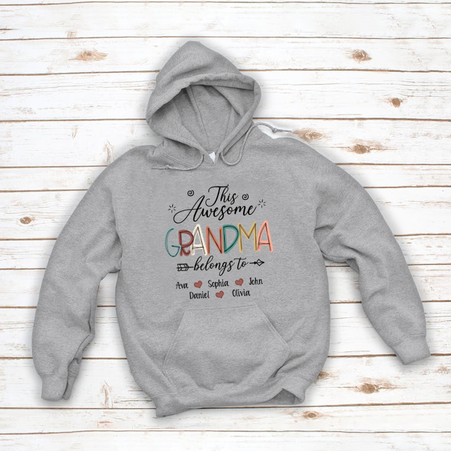 This Awesome Grandma Belong To GrandKids Hoodie MI0699