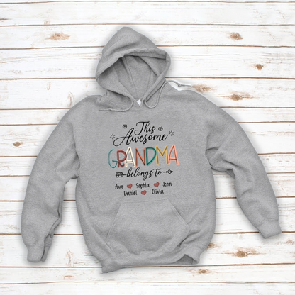 This Awesome Grandma Belong To GrandKids Hoodie MI0699