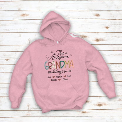 This Awesome Grandma Belong To GrandKids Hoodie MI0699