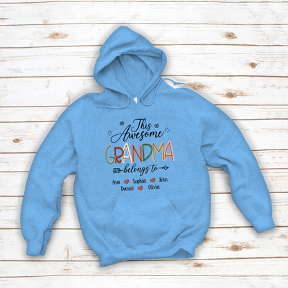 This Awesome Grandma Belong To GrandKids Hoodie MI0699