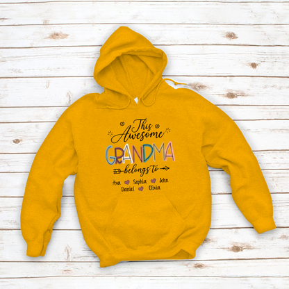 This Awesome Grandma Belong To GrandKids Hoodie MI0699