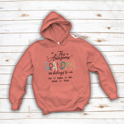 This Awesome Grandma Belong To GrandKids Hoodie MI0699