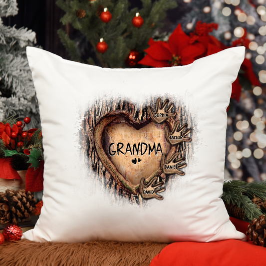 Grandma And Grandkids Hearts CL01 Indoor Pillow MI0654
