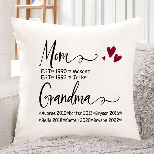 Mom And Grandma Kids Est VT22120093 Indoor Pillow MI0886