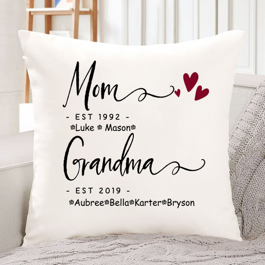Mom Grandma Family Est Kids VT22120071 Indoor Pillow MI0965