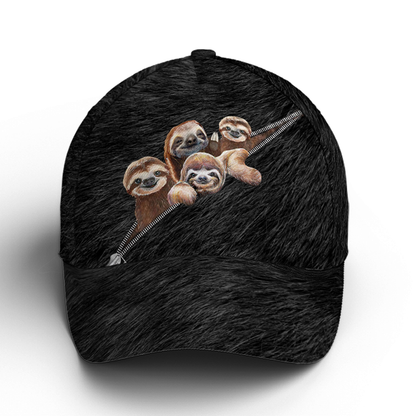 Funny Sloths Black Hair Style Baseball Cap Lasfour CO0774