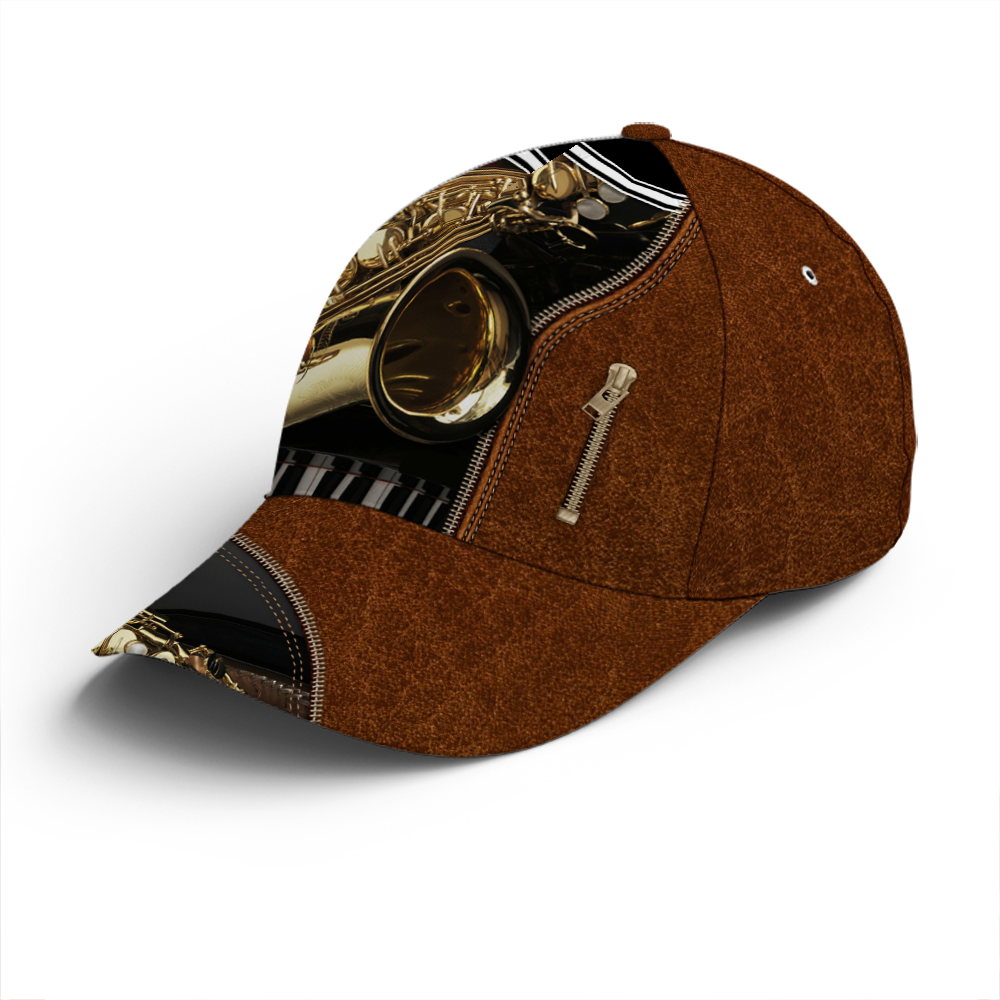 Saxophone Classic Leather Baseball Cap Lasfour CO0729
