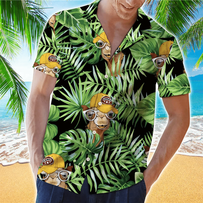 Llama Tropical Blue Amazing Design Unisex Hawaiian Shirt HO1169