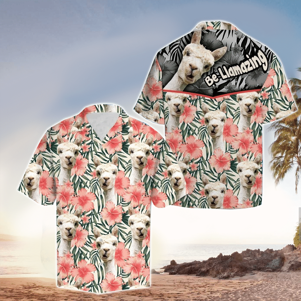 Tropical Pineapple Llama Multicolor Unique Design Unisex Hawaiian Shirt HO1168