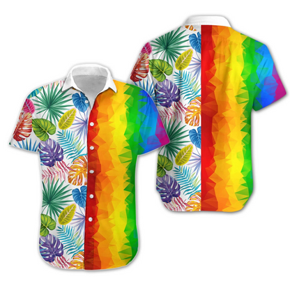 Transgender Shirt 3D Hawaiian, Awesome Lgbt Low Poly Design Hawaiian Shirt HO5488
