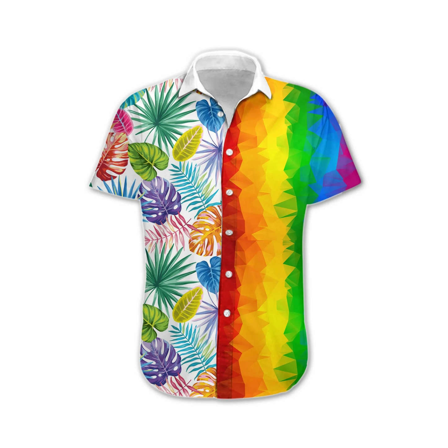 Transgender Shirt 3D Hawaiian, Awesome Lgbt Low Poly Design Hawaiian Shirt HO5488