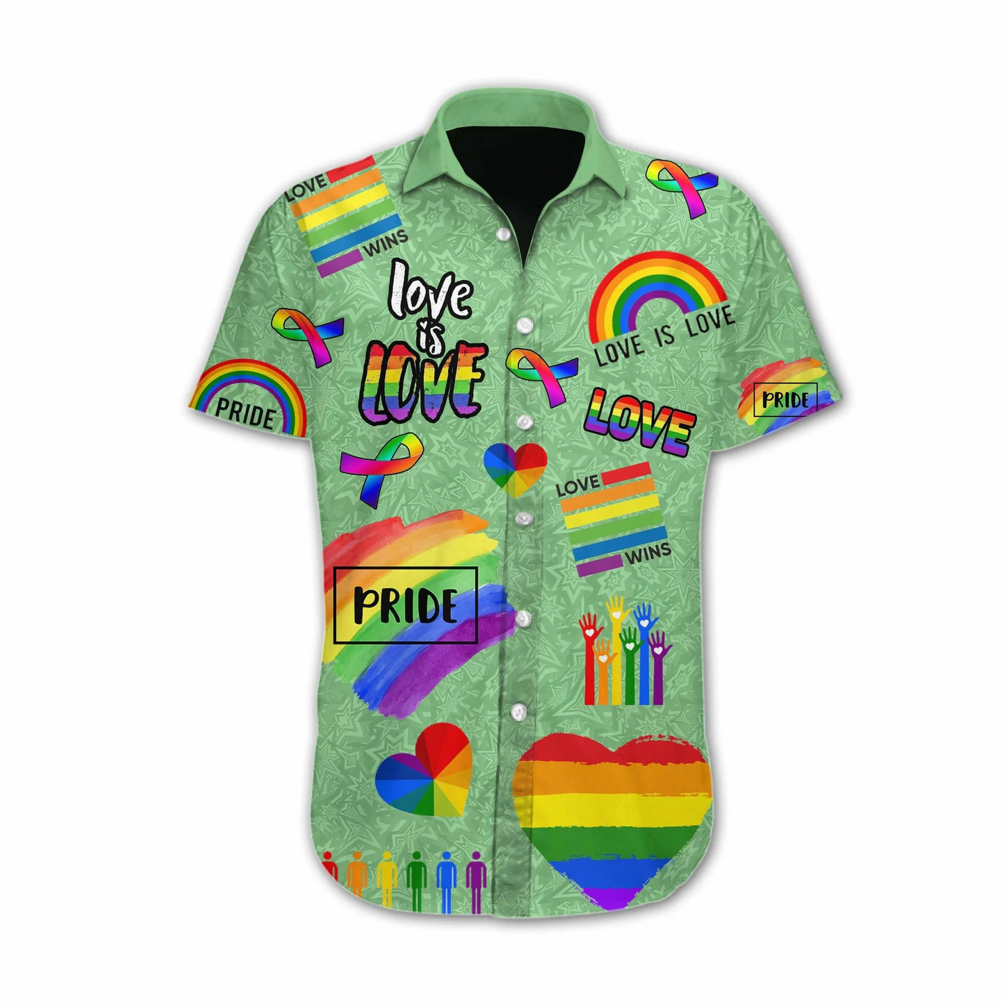 Ally 3D T Shirt, Lgbt Love Is Love Pride Design Hawaiian Shirt Support LGBT Month HO5485