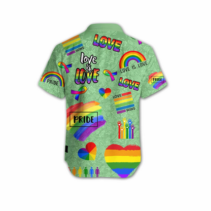 Ally 3D T Shirt, Lgbt Love Is Love Pride Design Hawaiian Shirt Support LGBT Month HO5485