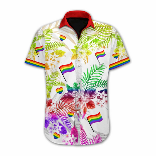 Lgbt Pride Love Is Love Vivid Design Hawaiian Shirt HO5484