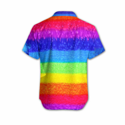 Bisexual 3D Shirt, Vivid Lgbt Love Is Love Design Hawaiian Shirt HO5483