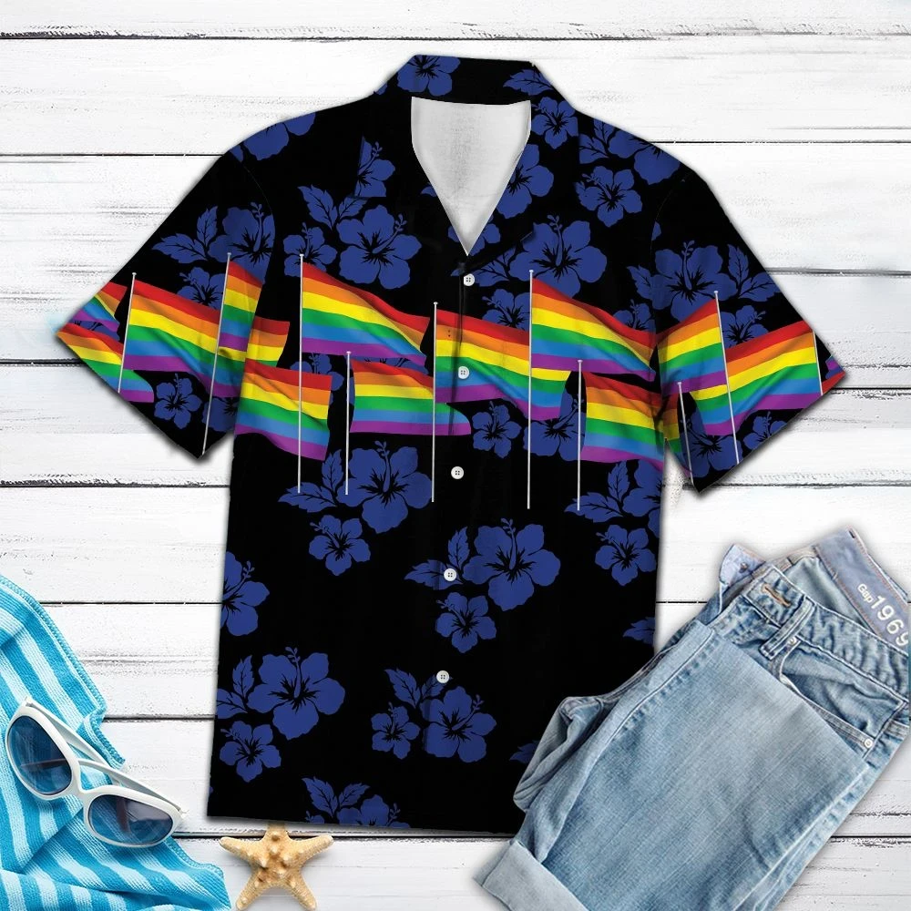 Lgbt Flag T Shirt, Hawaiian Shirt For Lesbian Gay HO5481