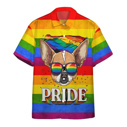 Colorful Pride Shirt For Transgender, Awesome Background Design Hawaiian Shirt HO5471