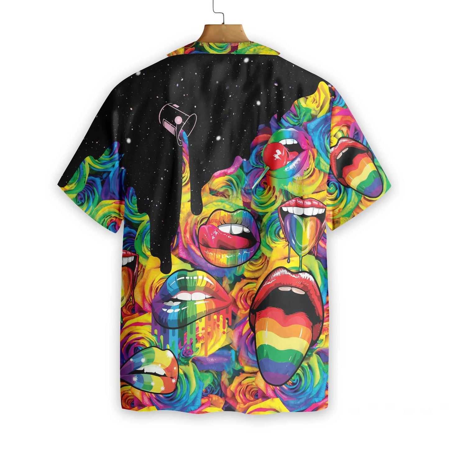 3D Hawaiian T Shirt For Gay, Sexy Lips Always Proud LGBT Hawaiian Shirt HO5461
