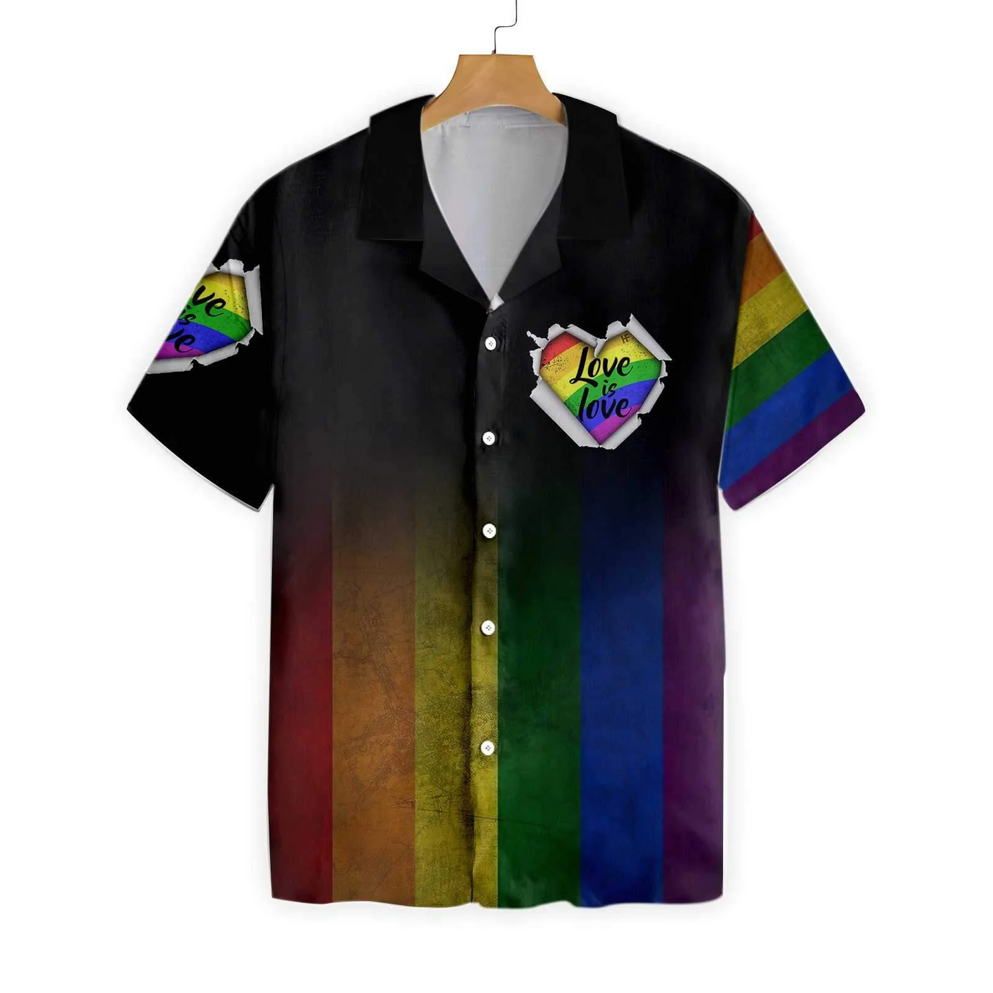 Amazing LGBT Hawaiian Shirt, Love Is Love Rainbow 3D T Shirt, Gift For Pride Month HO5460