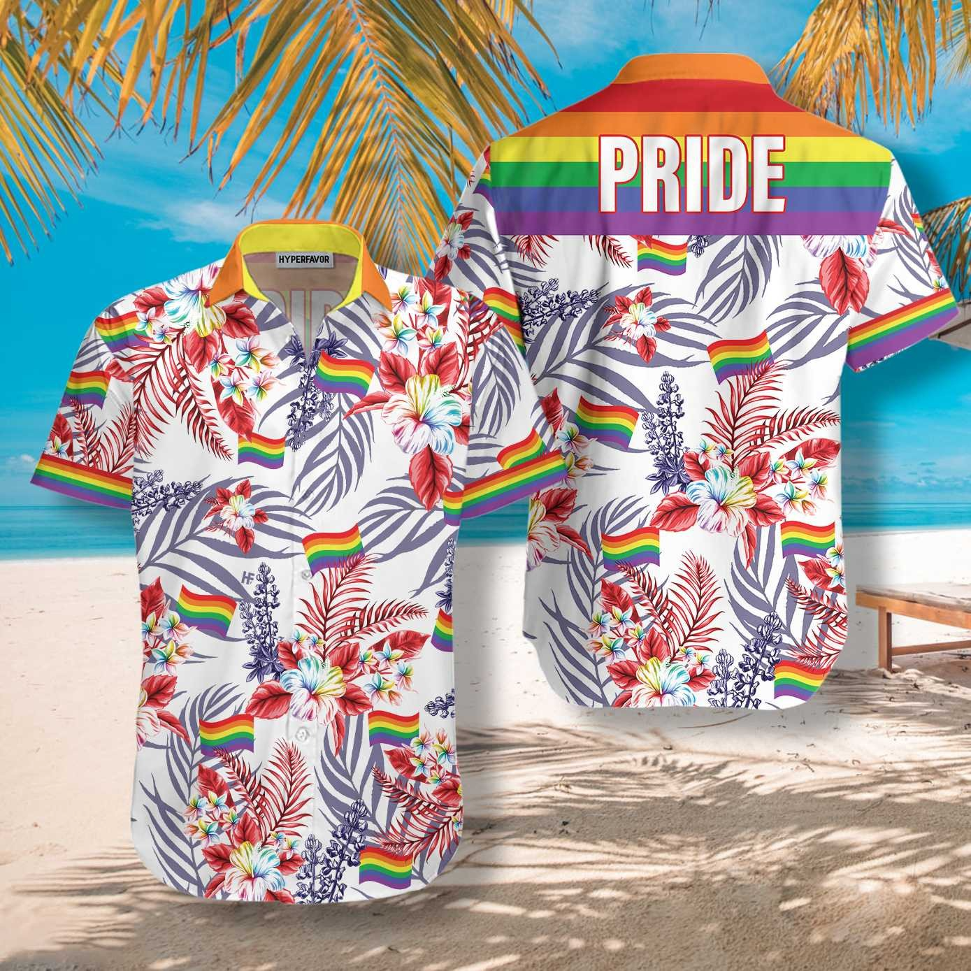 Hawaiian LGBT Shirt, Vivid Pride LGBT Bluebonnet Design Hawaiian Shirt HO5459