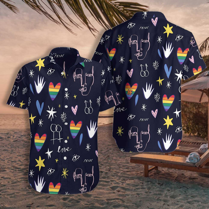 Gay Pride 3D Shirt, Love Is Love Happy LGBT Hawaiian Shirt, Pride Shirts HO5457