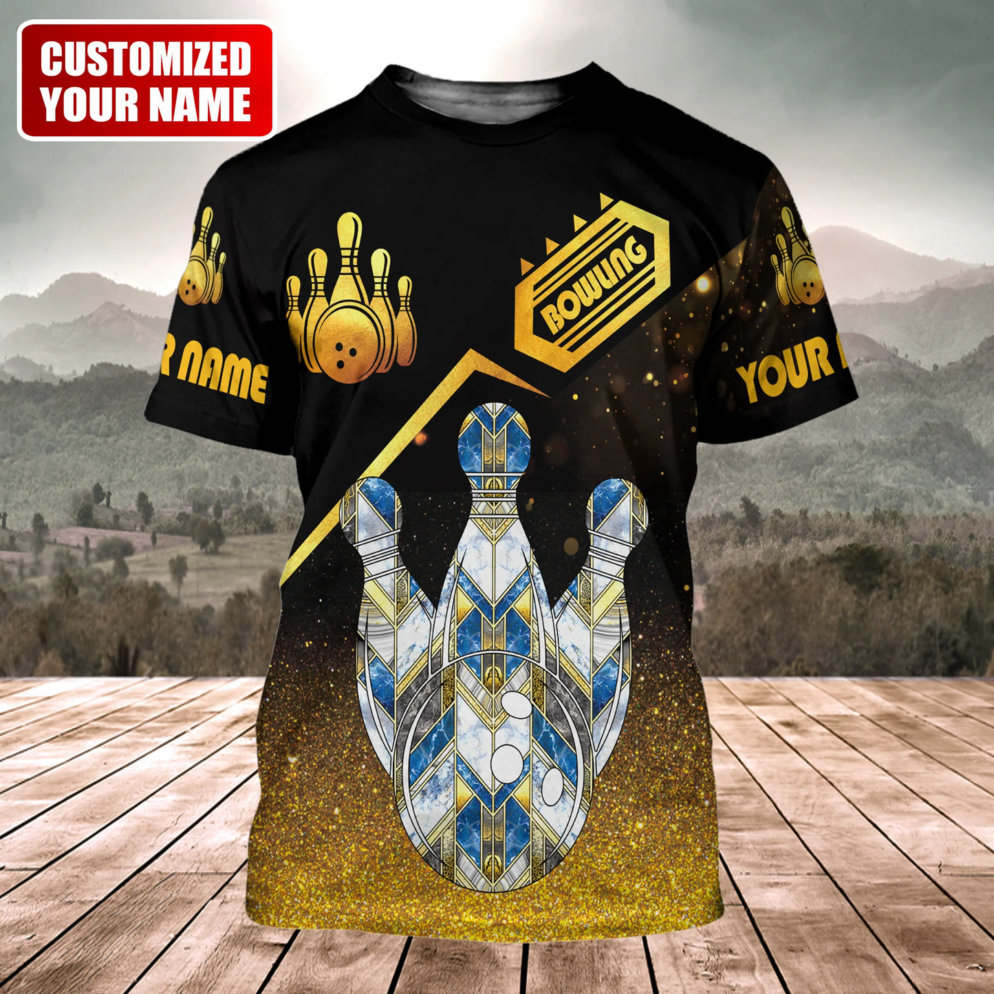 Custom 3D Bowling Tshirts For Men Women BOT0048