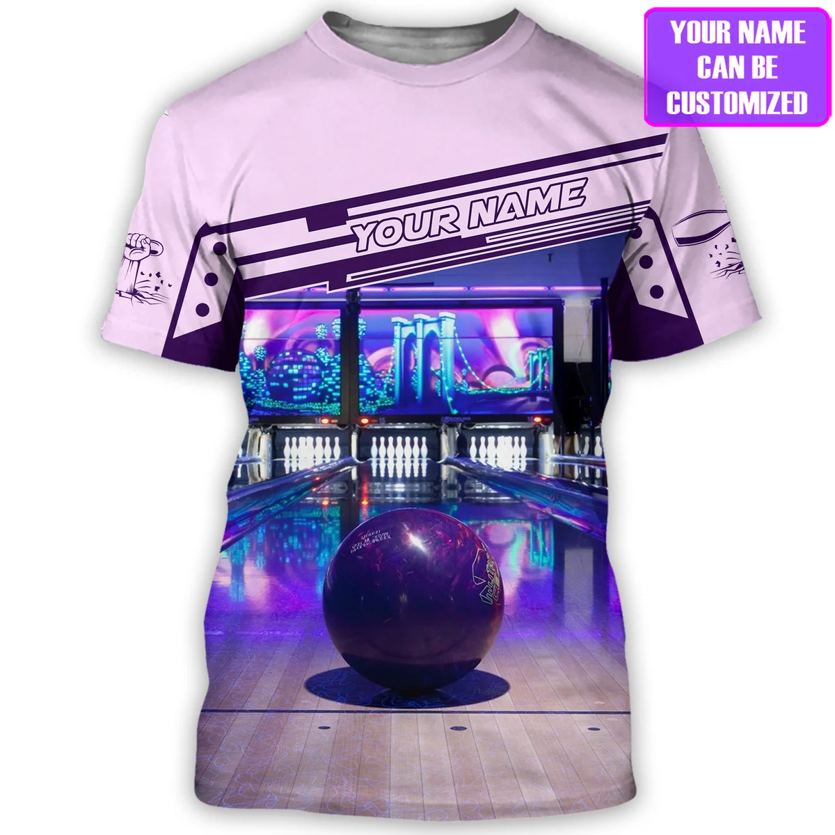 Custom 3D Bowling Tshirts For Men Women BOT0053