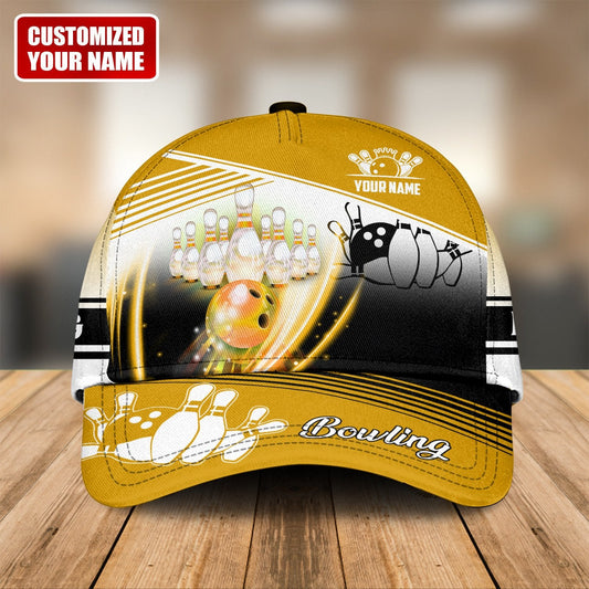 Personalized Name Bowling Multi Color Version Classic Cap, Bowling Team Classic Cap Hat, Idea Gift for Bowler CO0181