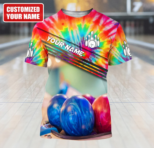 Custom 3D Bowling Tshirts For Men Women BOT0051