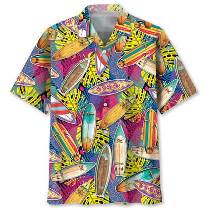 Surfing Ocean Hawaiian Shirt, Amazing Surfing Clothing, Surfing Beach Aloha Shirt HO3788