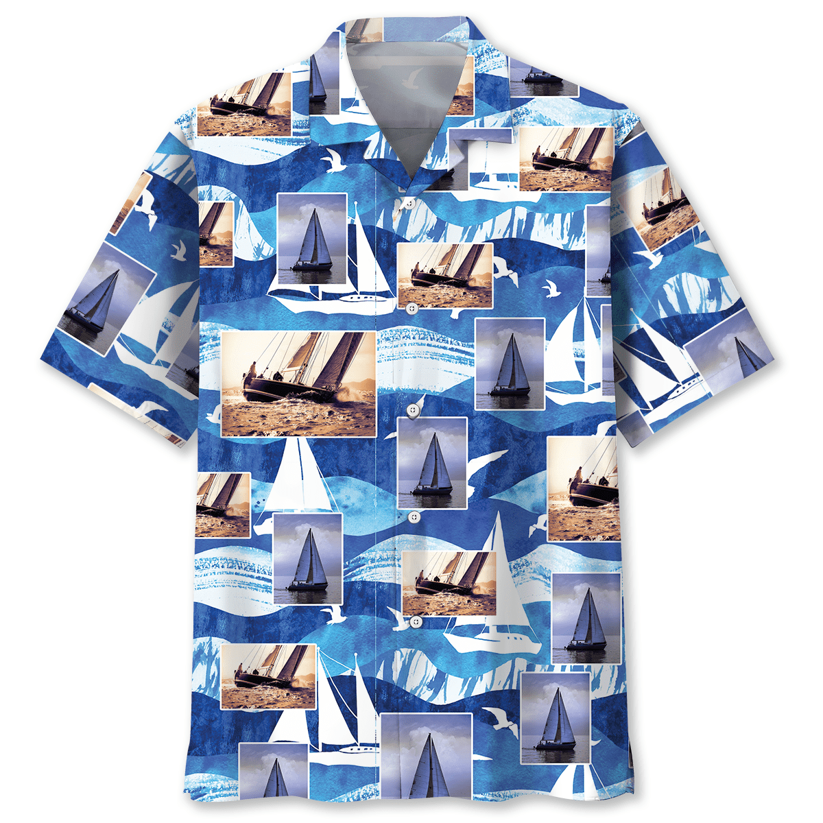 Sailing Pink Hawaiian Shirt, 3D All Over Print Sailing Coral Shirt HO3789