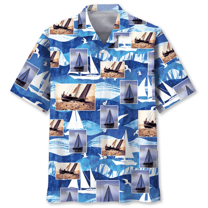 Sailing Pink Hawaiian Shirt, 3D All Over Print Sailing Coral Shirt HO3789