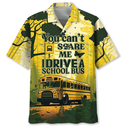 School Bus Tropical Hawaiian Shirt, Perfect Shirt for School Bus Driver HO3790
