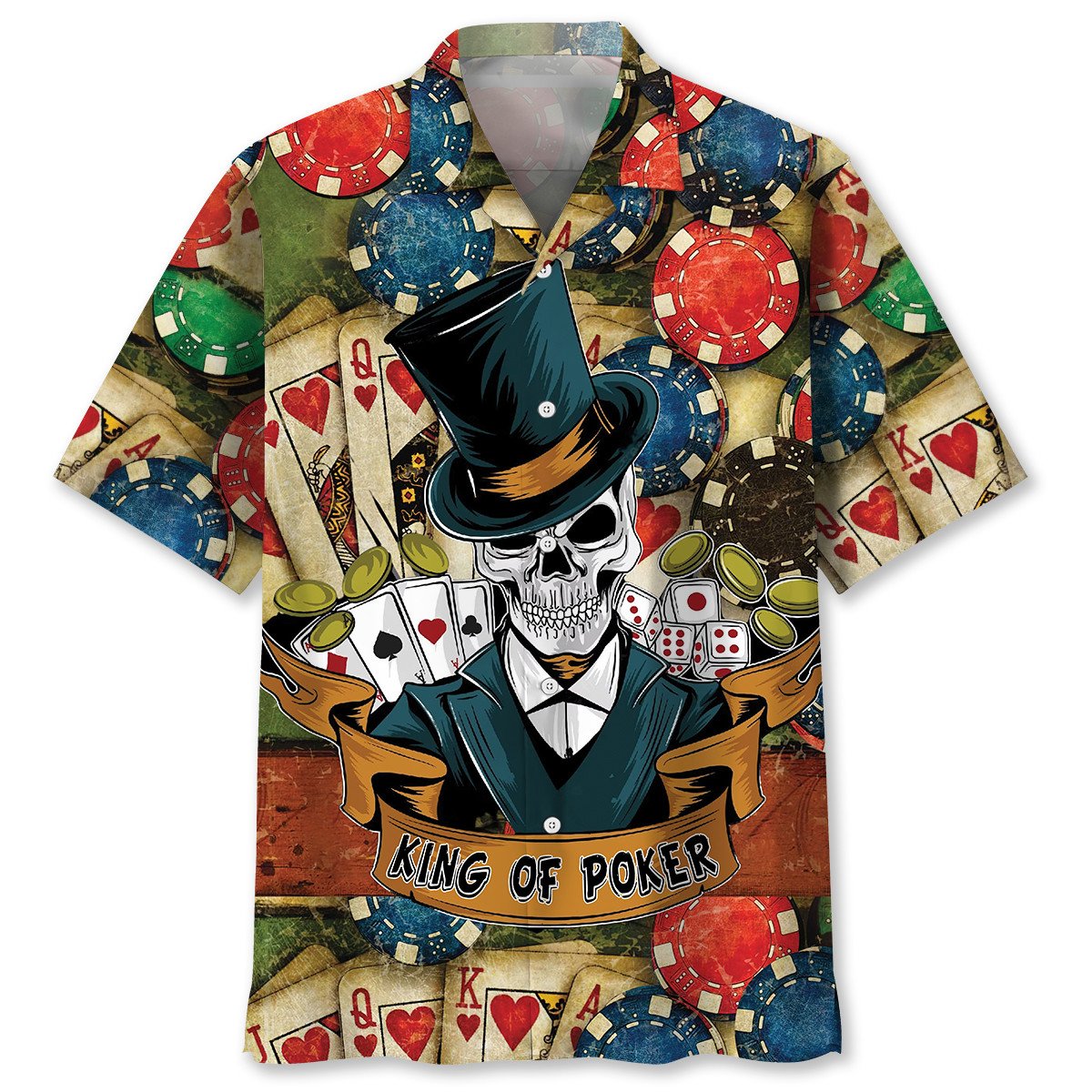 Casino Devil Hawaiian Shirt, Casino Skull Hawaiian Shirt, Best Shirt Gift for Casino Player HO3793