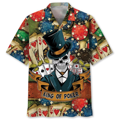 Casino Devil Hawaiian Shirt, Casino Skull Hawaiian Shirt, Best Shirt Gift for Casino Player HO3793