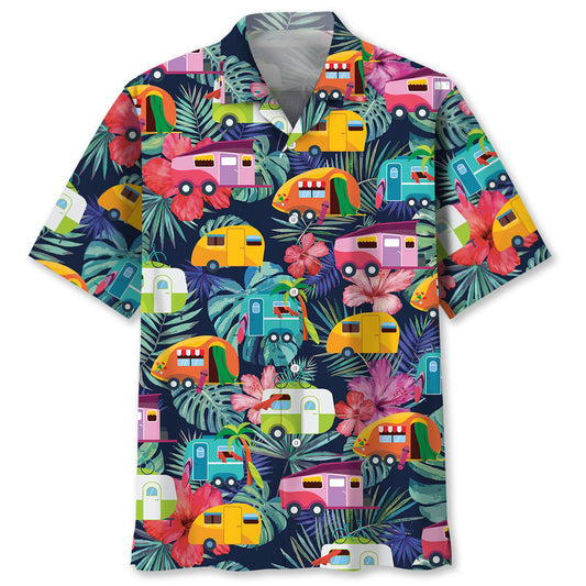 Tropical Camping Color Hawaiian Shirt, Perfect Shirt Camping, Gift for Men Women Love Camping HO0309