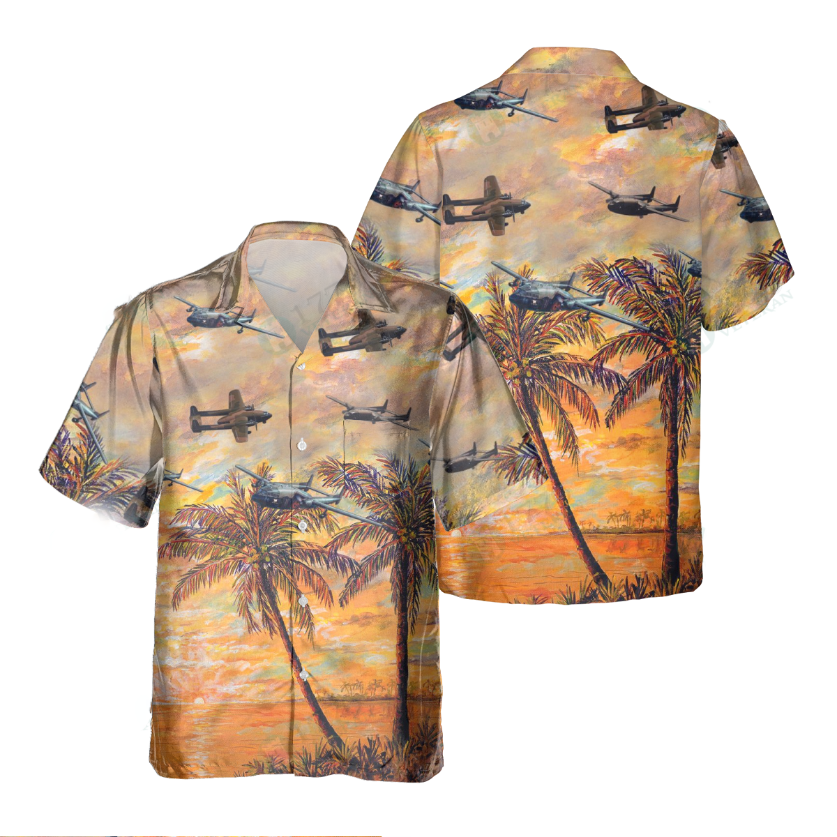 Ac-119 Gunship Pocket Hawaiian Shirt, Hawaiian Shirt for Men Dad Veteran, Patriot Day HO0089