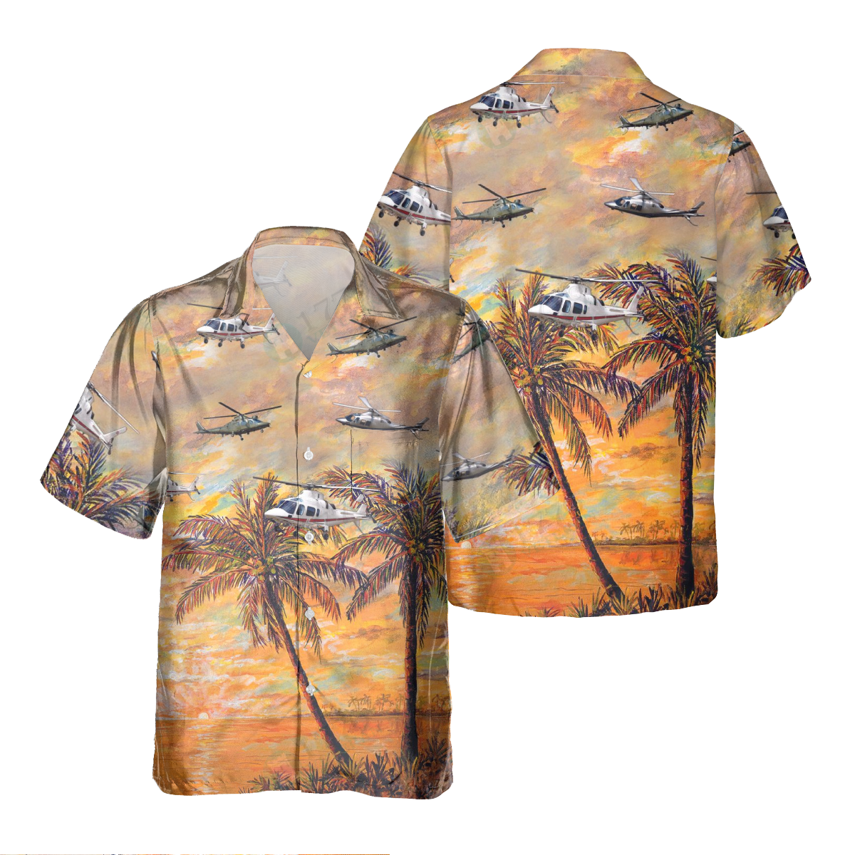 Agustawestland Aw109_Pocket Hawaiian Shirt, Hawaiian Shirt for Men Dad Veteran, Patriot Day HO0482