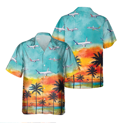 Airbus A220 Pocket Hawaiian Shirt, Hawaiian Shirt for Men Dad Veteran, Patriot Day HO0479