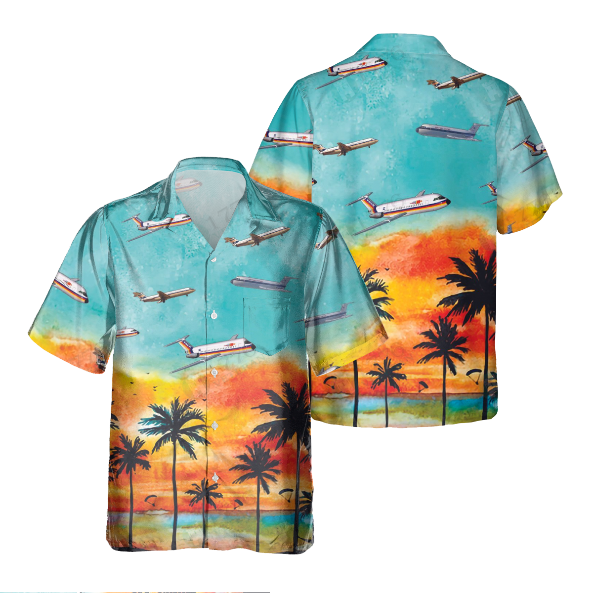 BAC ONE-ELEVEN BAC 1-11 Pocket Hawaiian Shirt, Hawaiian Shirt for Men Dad Veteran, Patriot Day HO0458