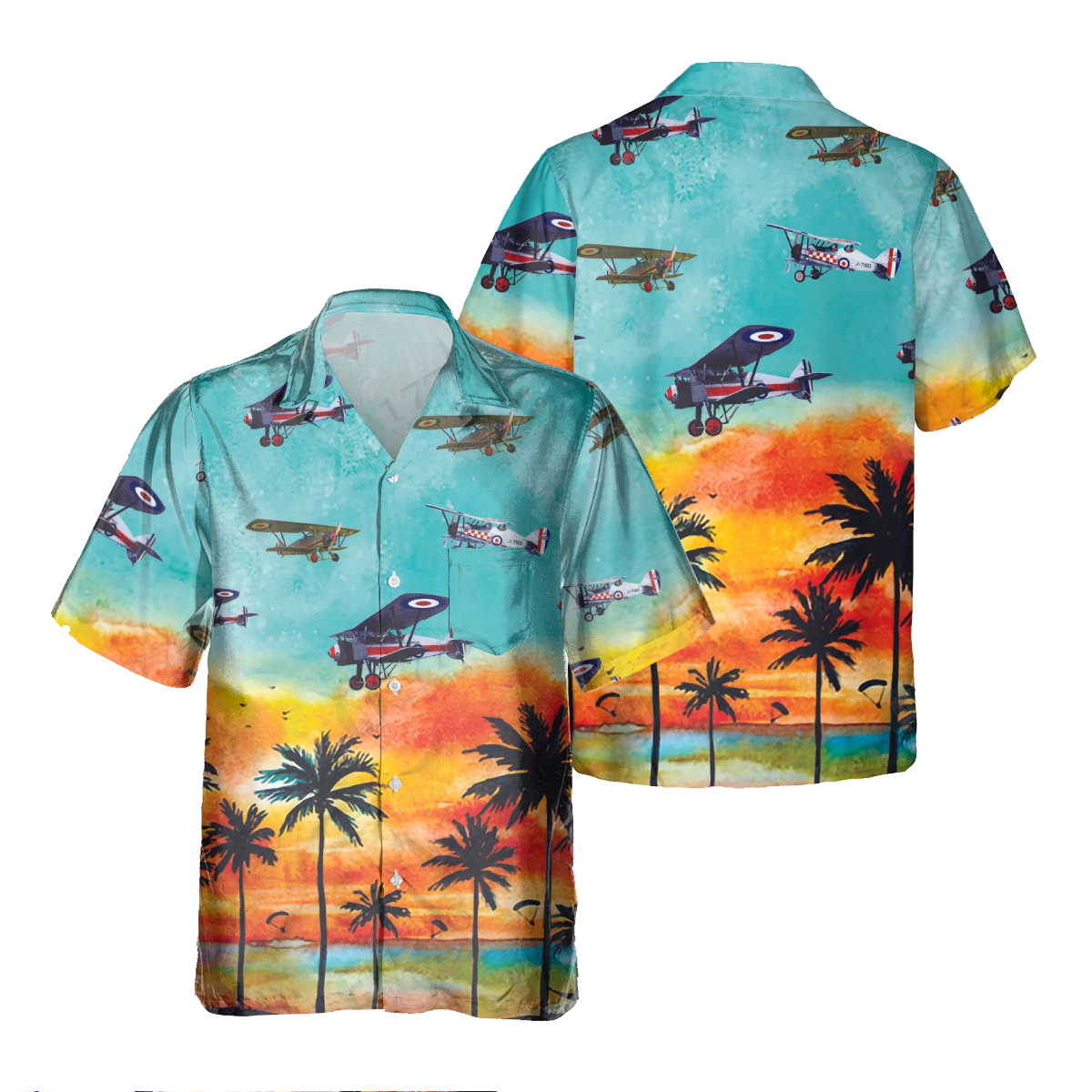 Armstrong Whitworth Siskin_Pocket Hawaiian Shirt, Hawaiian Shirt for Men Dad Veteran, Patriot Day HO0473