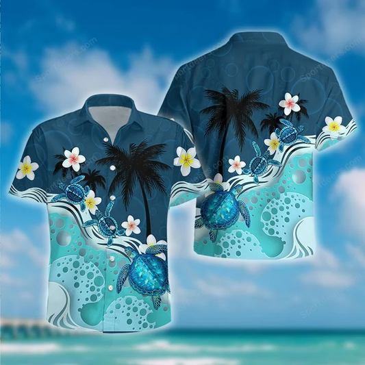 Ocean - Turtle Hawaiian Shirt, Summer gift, Hawaiian Shirts for Men, Aloha Beach Shirt HO1025