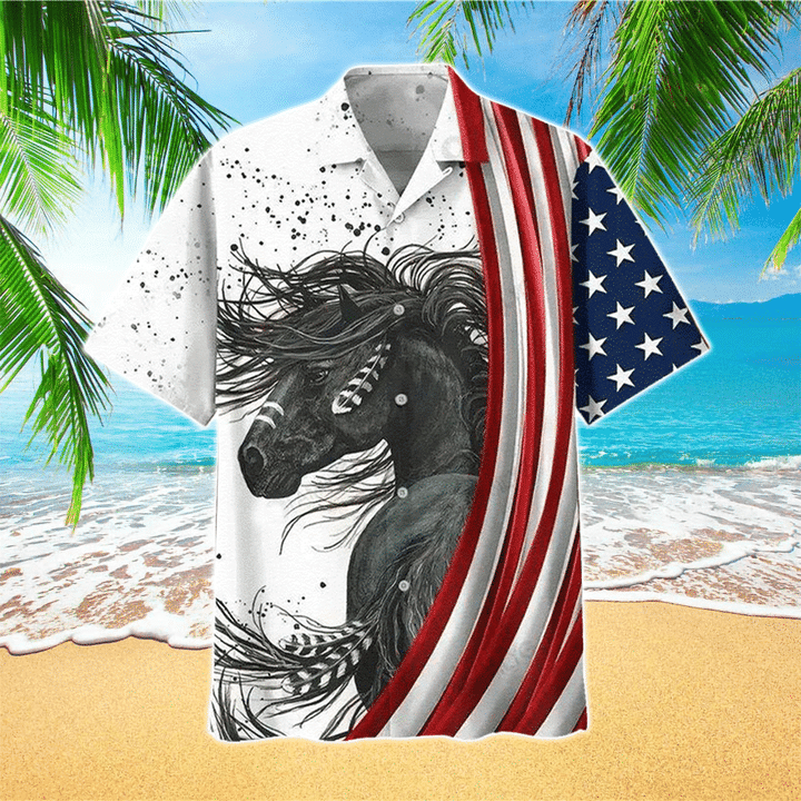 Gift for horse lovers, This Girl Runs On Jesus And Horse Black Brown Hawaiian Shirt HO2196