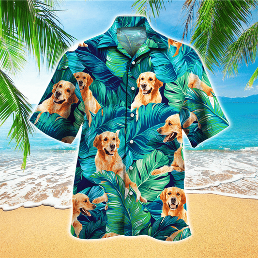 Retriever Dog Hawaiian Shirt, Dog Personalized Hawaiian Shirt Men HO2442